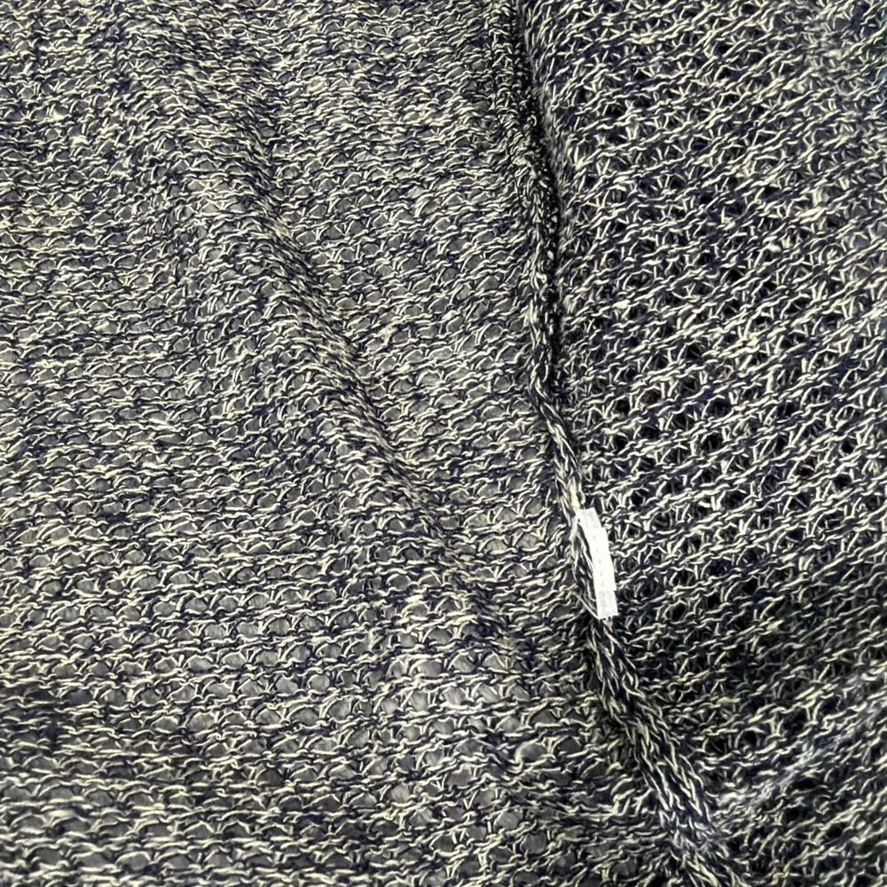 Eileen Fisher Cardigan Sweater Women's MarbledGray Organic Linen Open Front Knit - Picture 9 of 13